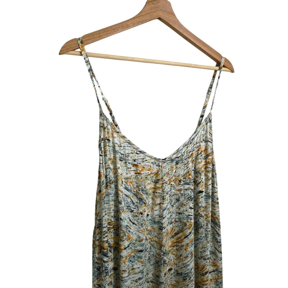 World Market Boho Baggy Fit Wide Crop Leg Jumpsuit Soft Rayon Pockets LARGE/XL - Picture 7 of 12